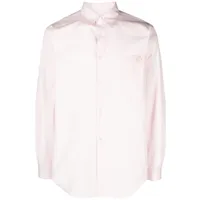 bally chemise en coton à logo brodé - rose