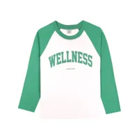 sporty & rich t-shirt wellness ivy en coton - blanc