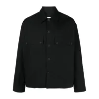 studio nicholson veste zippée iso à patch logo - noir