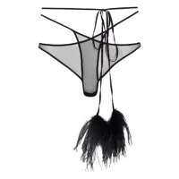 kiki de montparnasse string dita à design croisé - noir