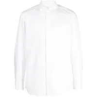 attachment chemise boutonnée à manches longues - blanc