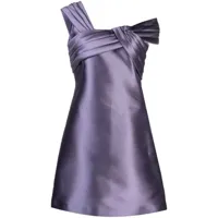 alberta ferretti robe courte drapée - violet