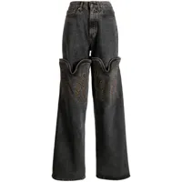 y/project cowboy high cuff jeans - noir