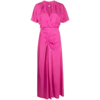 manning cartell robe longue amplify à design froncé - violet