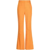 genny pantalon droit à taille haute - orange
