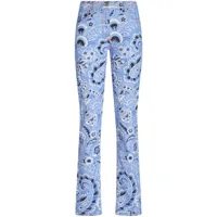 etro jean skinny à motif cachemire - bleu