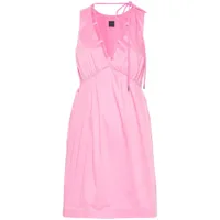 pinko robe courte en popeline - rose