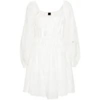 pinko robe courte à broderie anglaise - blanc