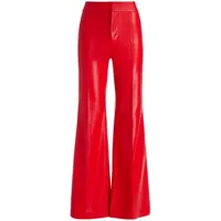alice + olivia pantalon dylan à taille haute - rouge