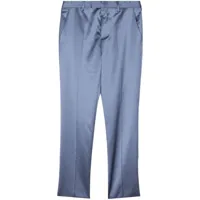 paul smith pantalon de costume en satin - bleu