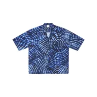 marcelo burlon county of milan chemise à imprimé aop soundwaves - bleu