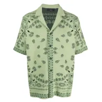 alanui chemise à motif cachemire en jacquard - vert