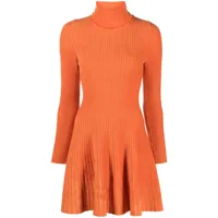 antonino valenti robe nervurée noelle à coupe courte - orange