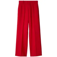 burberry pantalon de costume à plis marqués - rouge