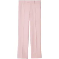 burberry pantalon de tailleur à plis marqués - rose