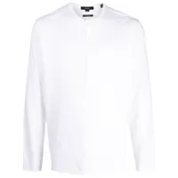 vince t-shirt à manches longues en coton pima - blanc