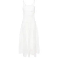 maje robe longue à ornements de perles - blanc