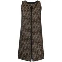fendi pre-owned robe courte zucca à design réversible - marron