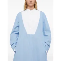 jil sander robe-chemise en popeline - bleu