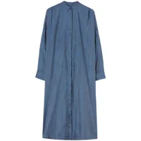 jil sander robe-chemise à taille ceinturée - bleu