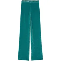 jil sander pantalon en velours à coupe droite - vert