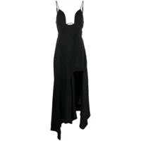 mugler robe sans manches à design asymétrique - noir