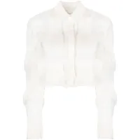 genny chemise à franges - blanc