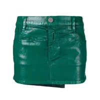 vivienne westwood minijupe en jean crewe à design asymétrique - vert