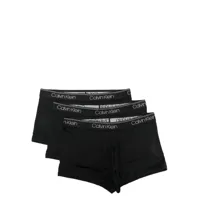 calvin klein lot de deux boxers à taille à logo - noir