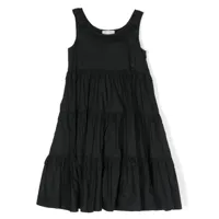 monnalisa robe à design plissé - noir