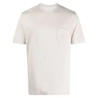 eleventy t-shirt en coton à logo brodé - marron