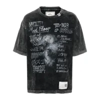 maison mihara yasuhiro t-shirt en coton à imprimé graphique - noir