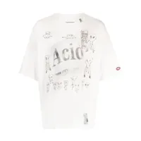 maison mihara yasuhiro t-shirt en coton à imprimé graphique - blanc