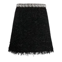 kate spade jupe en tweed à taille haute - noir
