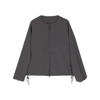 fumito ganryu veste zippée à design sans col - gris