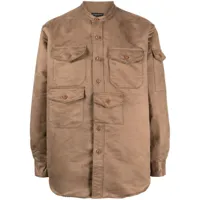 engineered garments chemise north western à poches multiples - marron