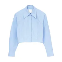 3.1 phillip lim chemise crop à manches longues - bleu