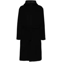 msgm manteau en laine à simple boutonnage - noir