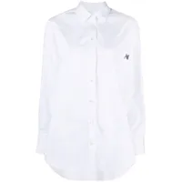 maison kitsuné t-shirt en coton à motif renard - blanc