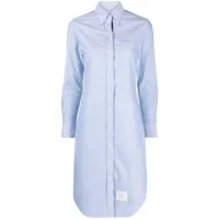 thom browne robe-chemise en coton - bleu