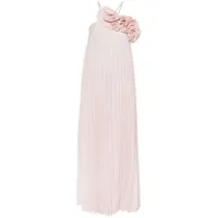 p.a.r.o.s.h. robe longue à design plissé - rose