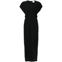 p.a.r.o.s.h. robe longue à design drapé - noir