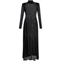 tom ford robe longue à design ajusté - noir