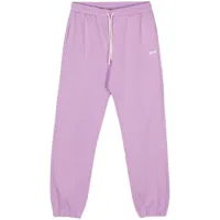 msgm pantalon de jogging à logo imprimé - violet