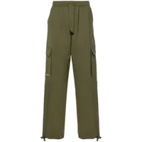 msgm pantalon droit à poches cargo - vert