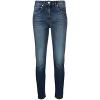 msgm jean skinny à taille haute - bleu