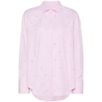 msgm chemise à strass - rose