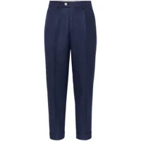 brunello cucinelli pantalon de costume à carreaux - bleu