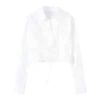 closed chemise en coton à design cache-cœur - blanc