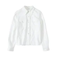 closed chemise d'inspiration western en jean - blanc